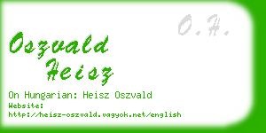 oszvald heisz business card